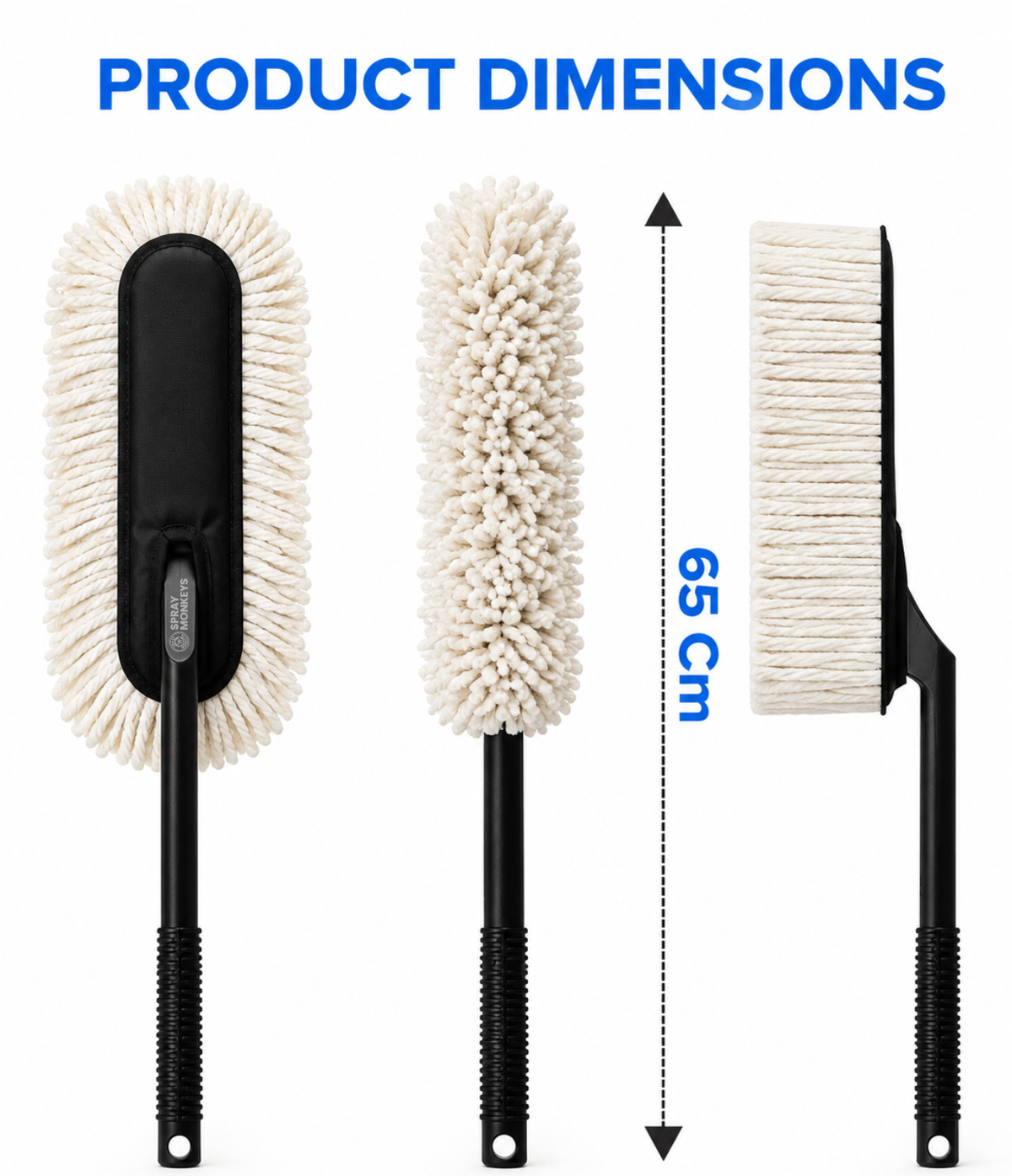 Ez Wave Car Duster with 550Gsm 2Pcs Edgeless Cloth