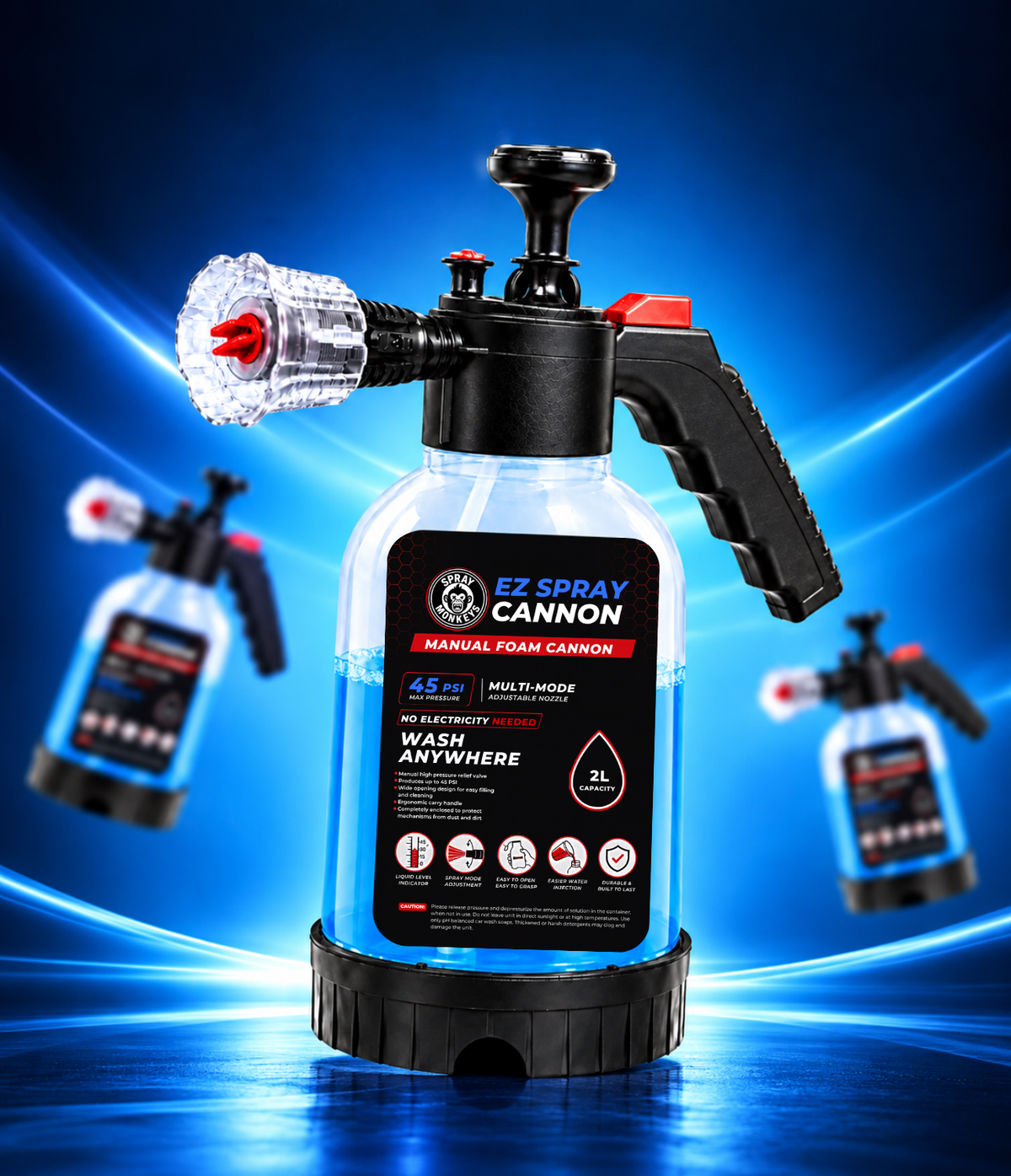 EZ Spray Foam Cannon 2L Tank Capacity for Car & Bike Washing