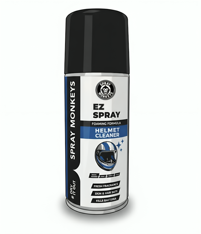 EZ Spray Helmet Cleaner with Microfiber Cloth (150 ml Spray + Cloth)