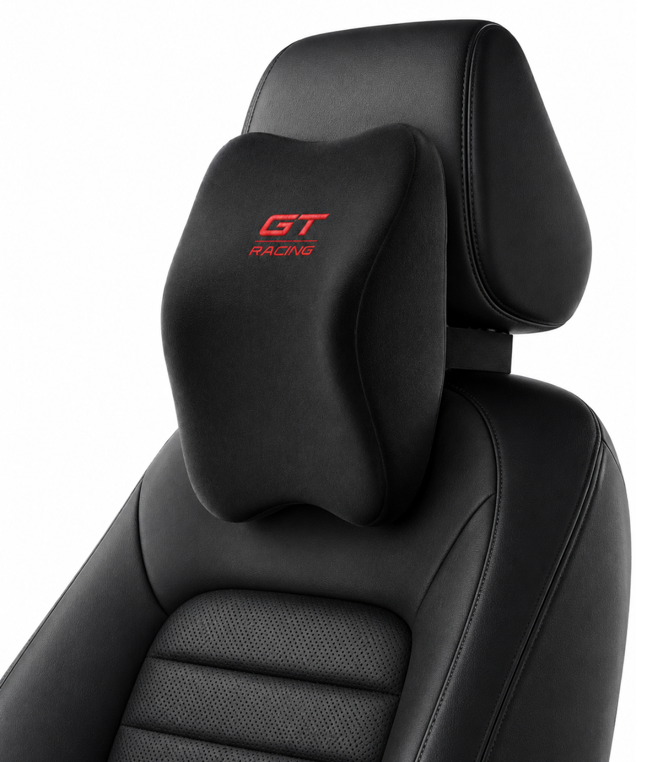 GT Racing Memory Foam Car Neck Pillow - Black (1 Pack)