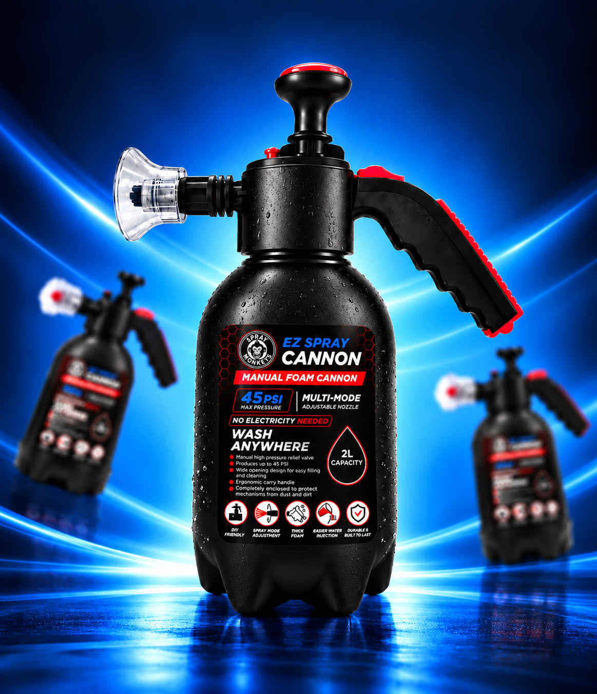 EZ Spray Foam Cannon with 1200GSM Microfiber Cloth