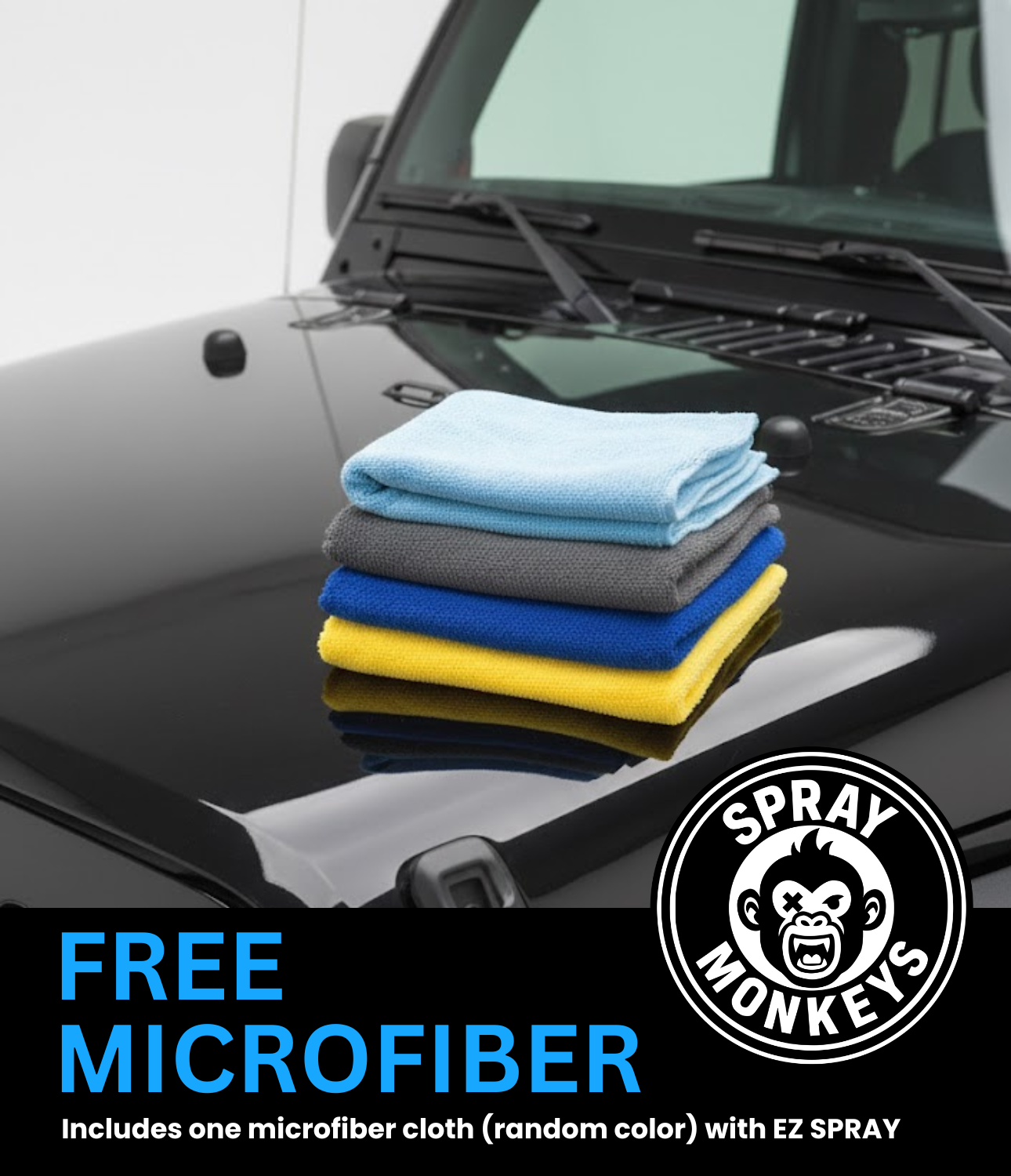 Spraymonkeys EZ Spray Tyre & Trim Restorer with Microfiber Cloth (160ml Spray + Cloth)