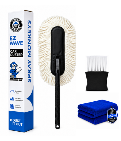 Ez Wave Car Duster with 550Gsm 2Pcs Edgeless Cloth