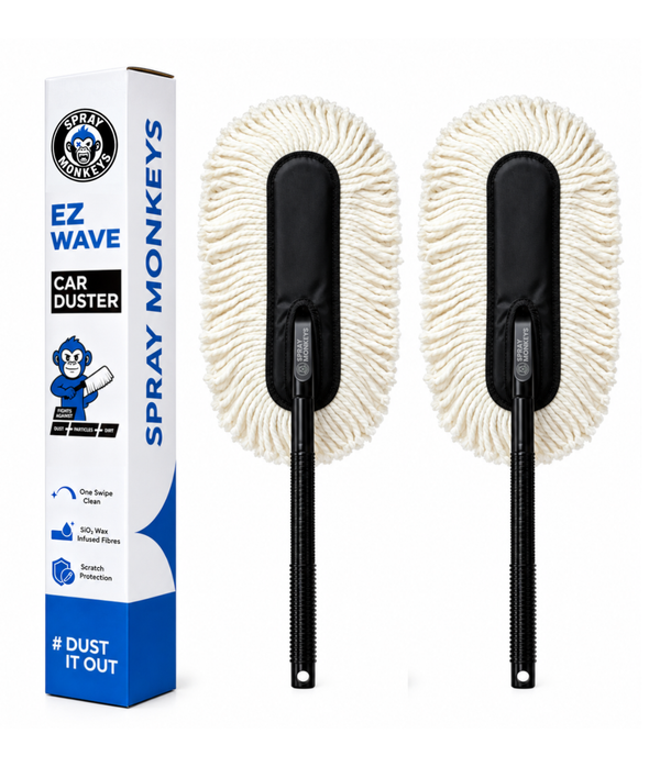 SprayMonkeys EZ Wave Car Duster with Ceramic Wax infused (2 Pack)