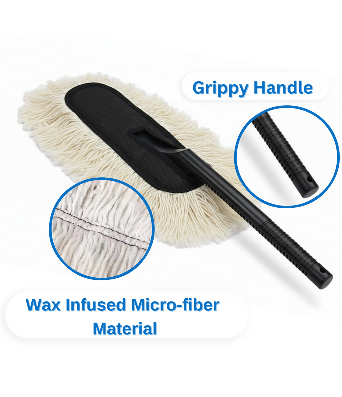 Ez Wave Car Duster with 550Gsm 2Pcs Edgeless Cloth